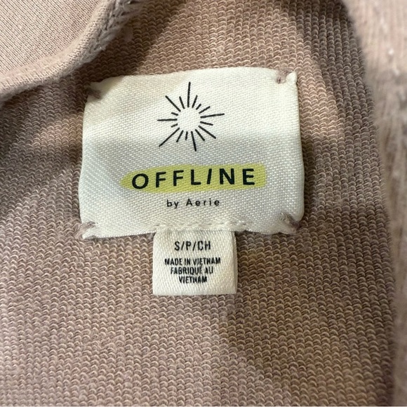 Offline by Aerie Top Notch TieBack Athleisure Cropped TankTop Womens Small Taupe - Picture 6 of 6